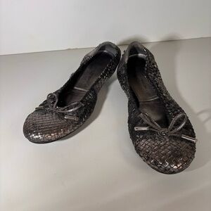 Aud Frizon Women's Metallic Woven Ballet Flats